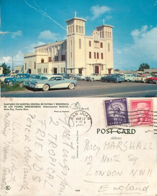 s17810 Santurio de Nuestra Senora CARS, Hato Rey Puerto Rico Postkarte 1959 Briefmarke