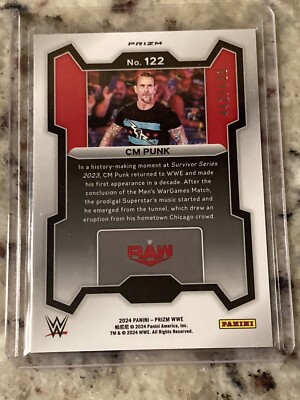 P&Mページ 2024 Panini WWE Prizm CM Punk Pulsar Parallel 442/499 Card No. 122