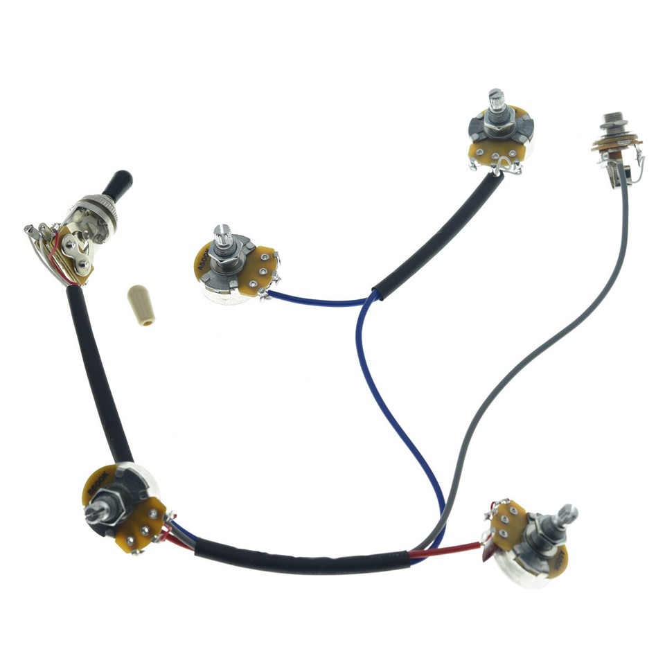 TSTS Kit Di Cablaggio Per Chitarra Elettrica 2V2T 500K Pentole Interruttore 1256243 TSTS Kit Di Cablaggio Per Chitarra Elettrica 2V2T 500K Pentole Interruttore 1256243