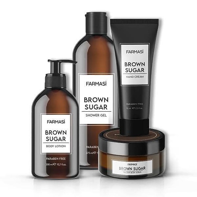 Farmasi Brown Sugar Body Set Shower Gel, Body Lotion, Creamy Body