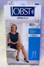 Jobst Ultrasheer 15-20 mmHg Knee High Compression Stockings X-Large Black