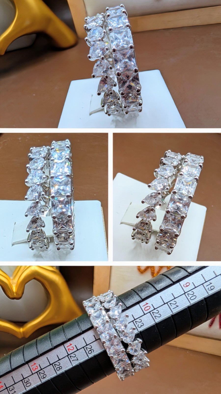 Bomb Party Double CZ Bands Size 11