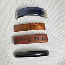 Lot of 4 Vintage Women's Hair Clip Barrettes Various Colors 3.5 Inches