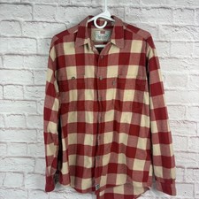 Vintage Levis Shirt Mens Medium Red Buffalo Check Plaid Flannel Button Up 90s