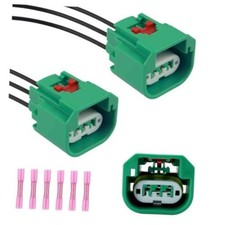 2PCS Headlight Connector Plug with Terminals,Headlight Wiring Harness