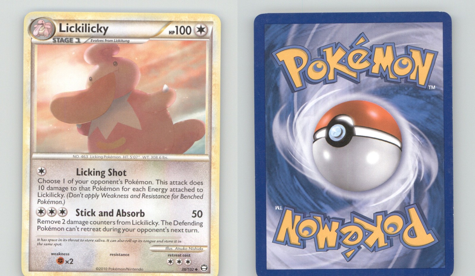 LICKILICKY 38/102 UNCOMMON HGSS TRIUMPHANT POKEMON NEAR MINT