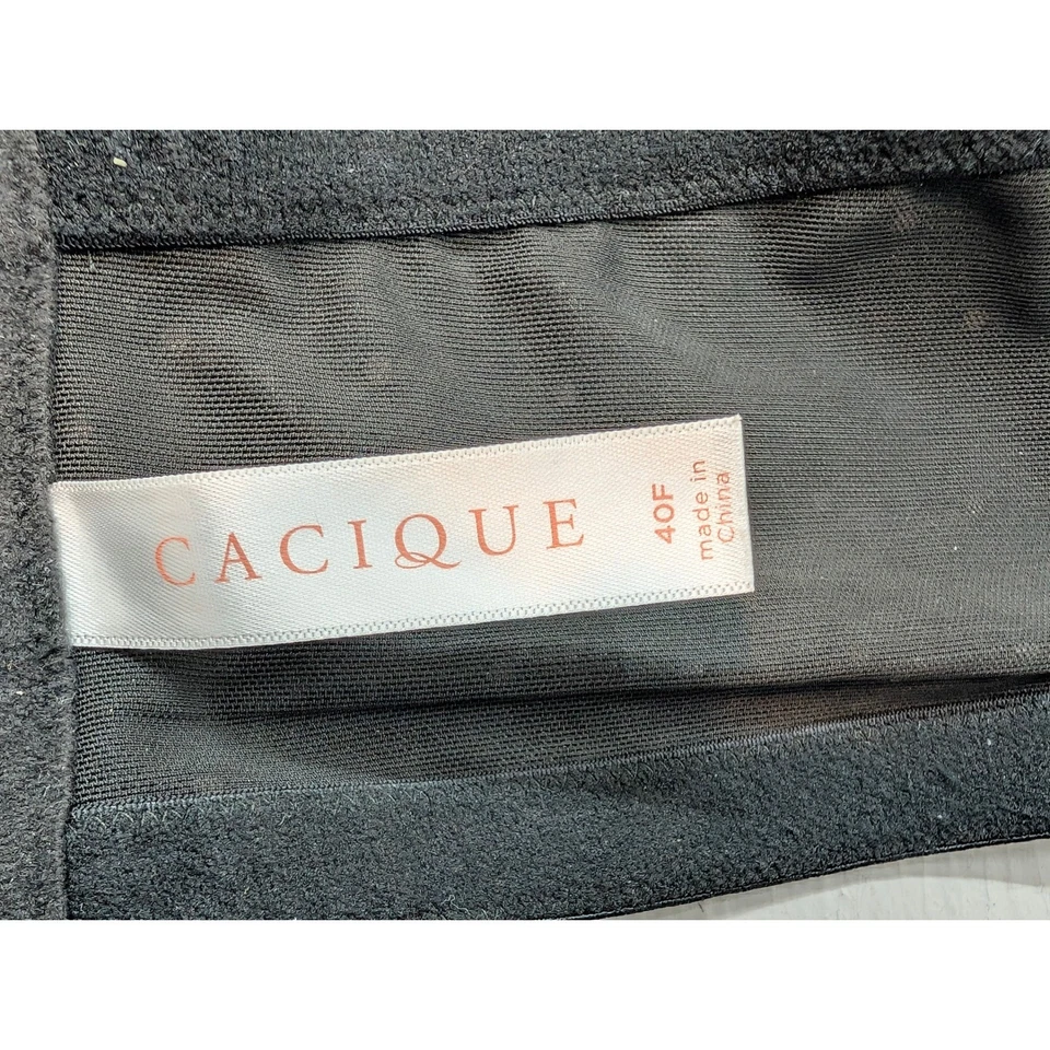 Sujetador a lunares Cacique ligeramente forrado Balconette 40F negro con aros cobertura completa Foto 2 de 4