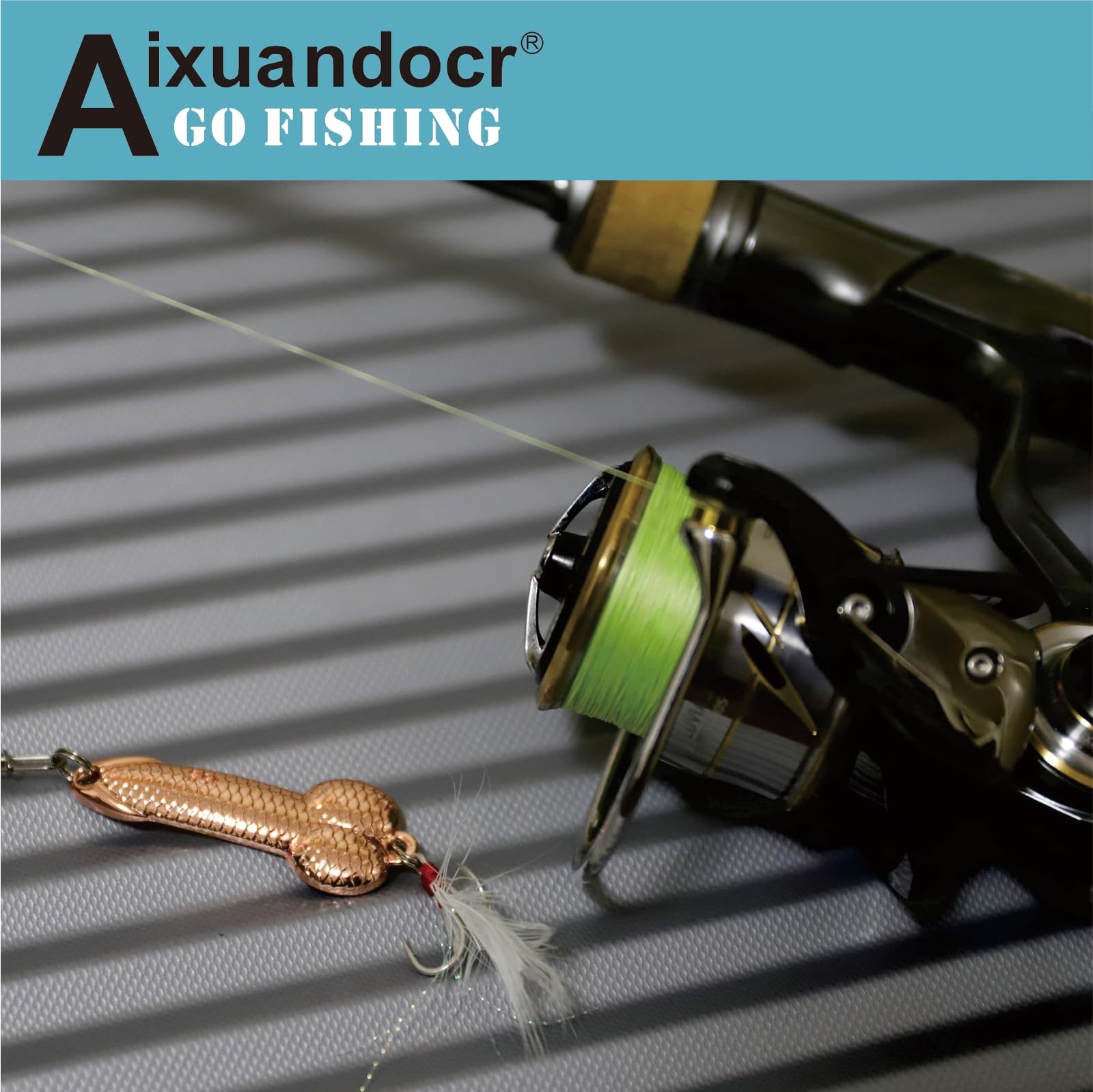 Bass Fishing Lure Fishing Spoons Topwater Lures with Trebles Hooks Trout Lure... - Image 7