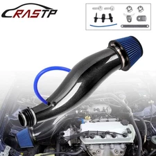For Honda Civic EK EG 1992-2000 Real Carbon Fiber Air Intake Pipe Air Filter Kit