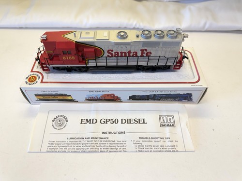 Motor diésel Bachmann escala HO 1:87 Santa Fe EMD GP-50 ATSF #8759 *Caja abierta* | Condition: New: Other (See Details)