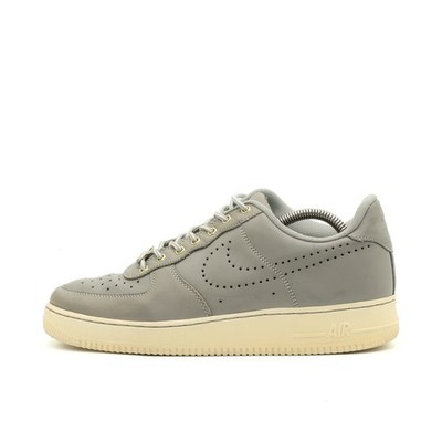 Nike Herren Air Force 1 Low LV8 Schuh Grau Leder Low-Top Design Sneaker EU 42