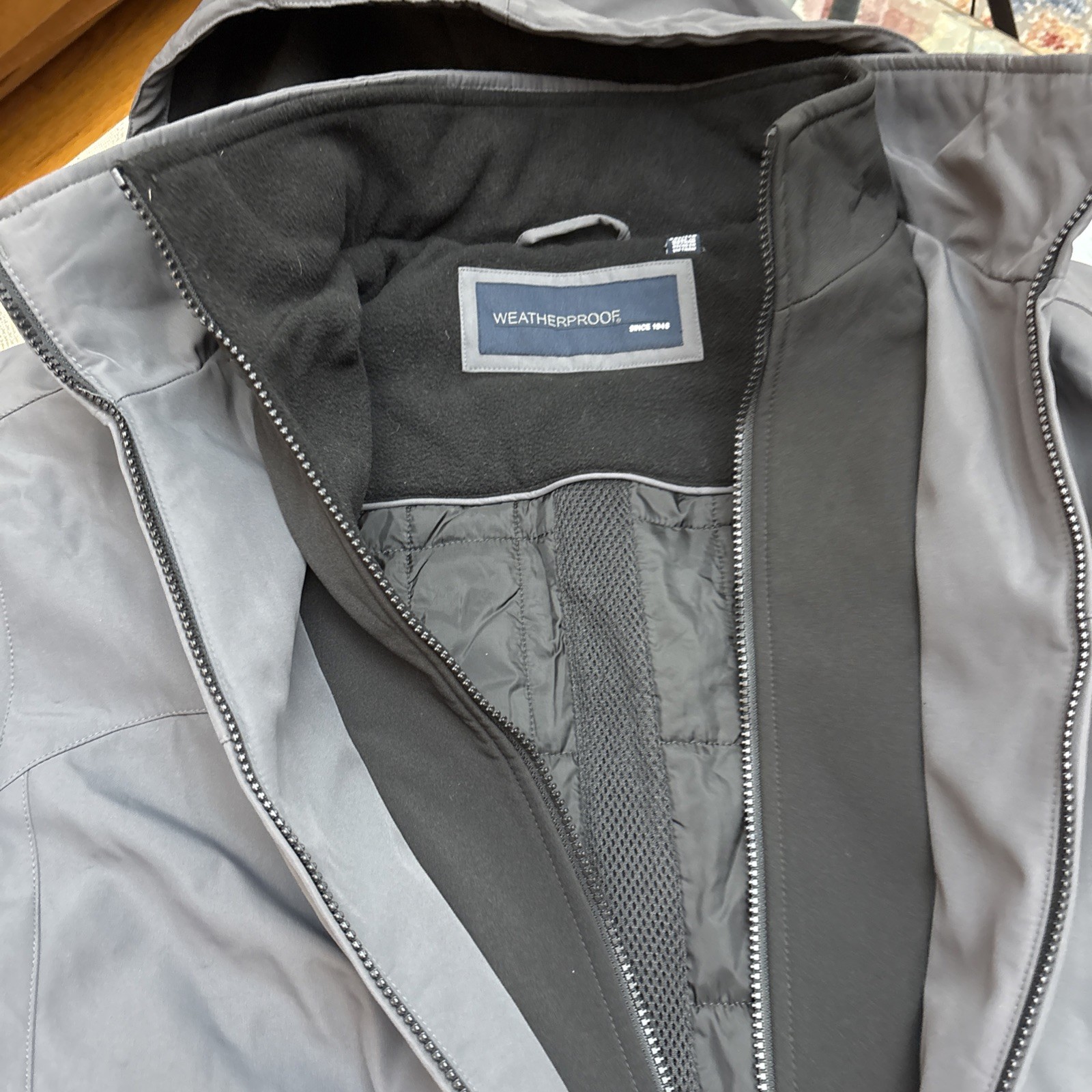 Weatherproof Black Polyester Softshell Double Zip… - image 3