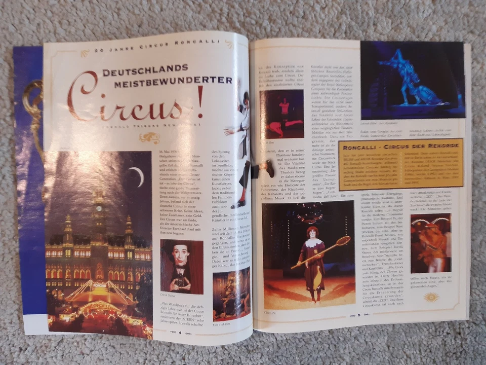 2 Werbebroschüren 20 Jahre Circus Roncalli 1996 - Bild 2 von 4
