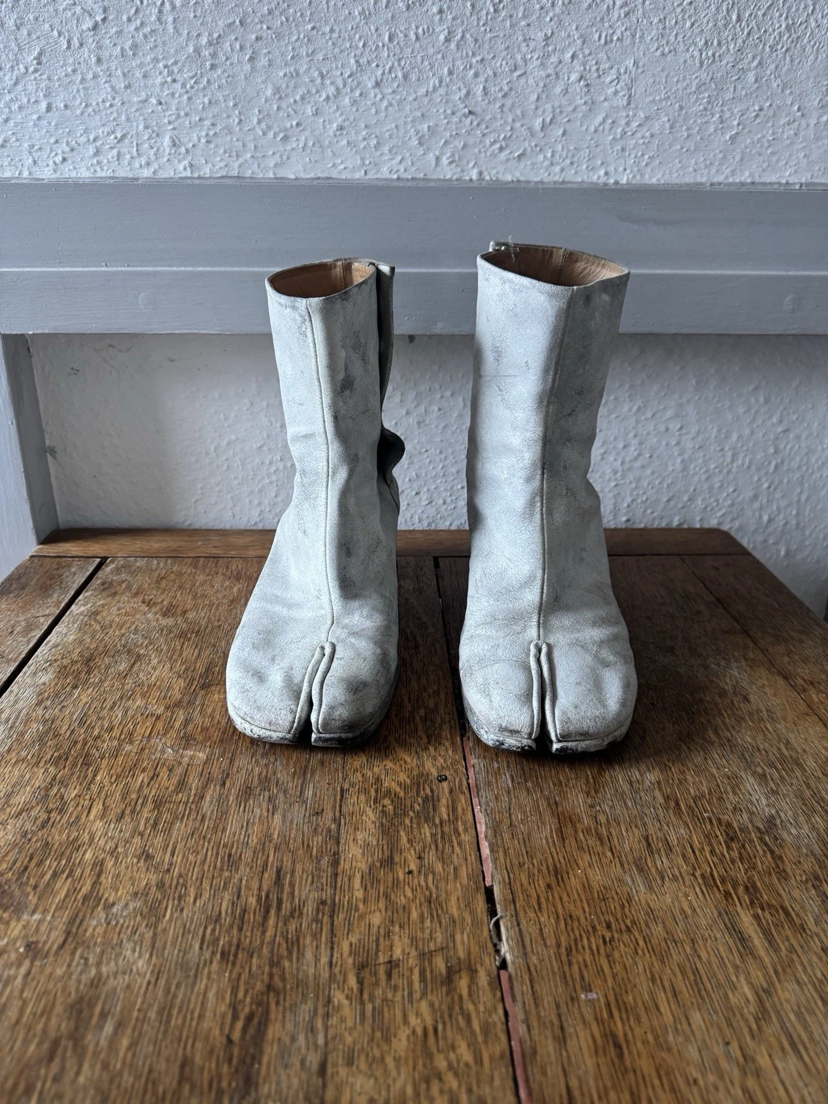 Maison Margiela Tabi White Painted boots from SS19
