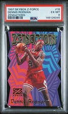 1997 SKYBOX Z-FORCE ZENSATIONS #18 DENNIS RODMAN PSA 6