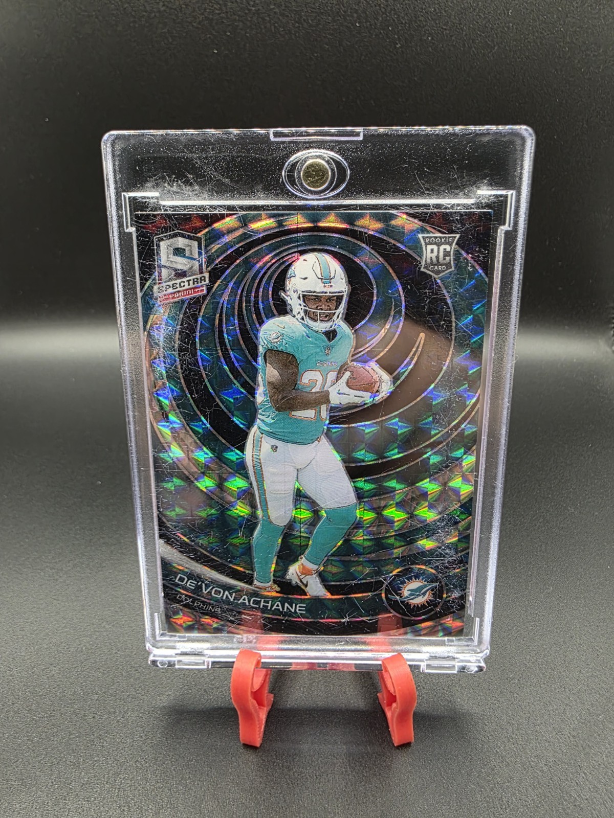 2023 Panini Spectra Rookies De'Von Achane #160 Interstellar Prizm 50/60 (RC)