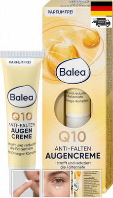 Balea Augencreme Q10 Anti-Falten 15ml straffend Pflege (Neu&ovp) Feucht glätten!
