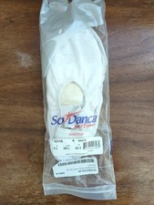 So Danca Split Sole White Ballet Slippers Shoes SD16 UK 3L B Width 23.1 Cm New