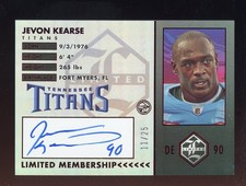 2023 Panini Limited Membership Jevon Kearse Titans AUTO 11/25