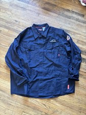 Bulwark FR Size 2XL Work Shirt iQ Series Flame Resistant RG Navy Long Sleeve