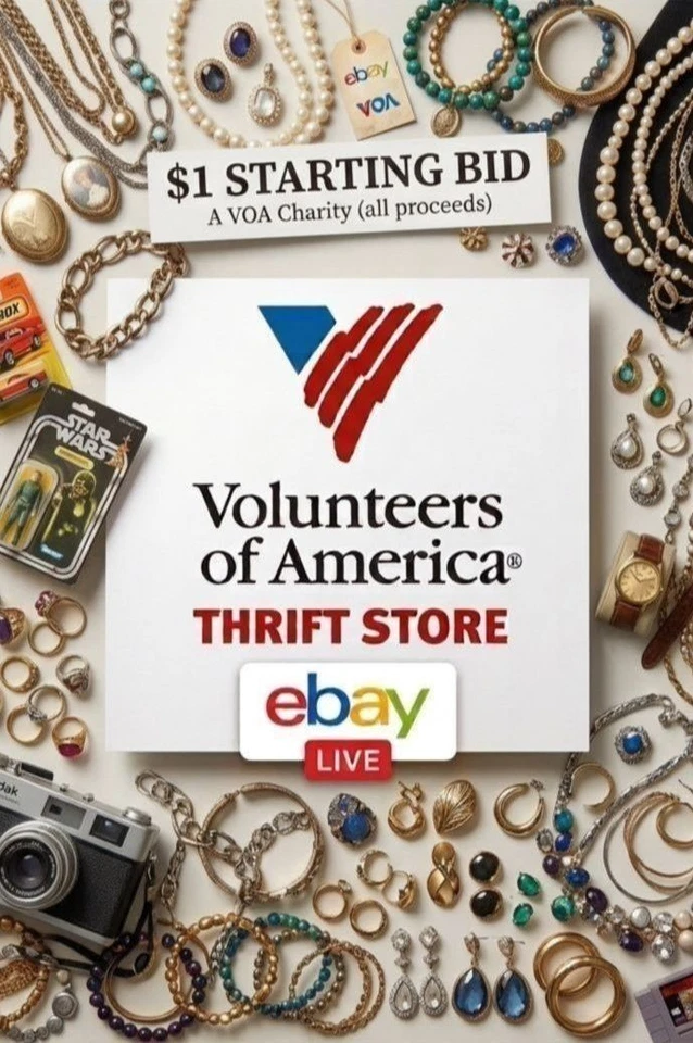 $1 Starts! | Authentic Silver & Gold Jewelry, Watches - For Charity 9-4-26