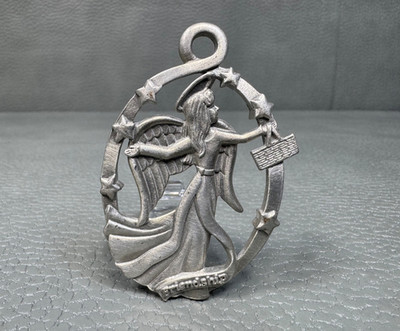 Longaberger 1999 Friendship Angel Pewter Christmas Ornament