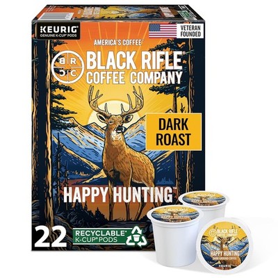 Black Rifle Coffee Dark Roast K-Cup Pods 22 Count 100% Arabica Bold Smoky Coffee