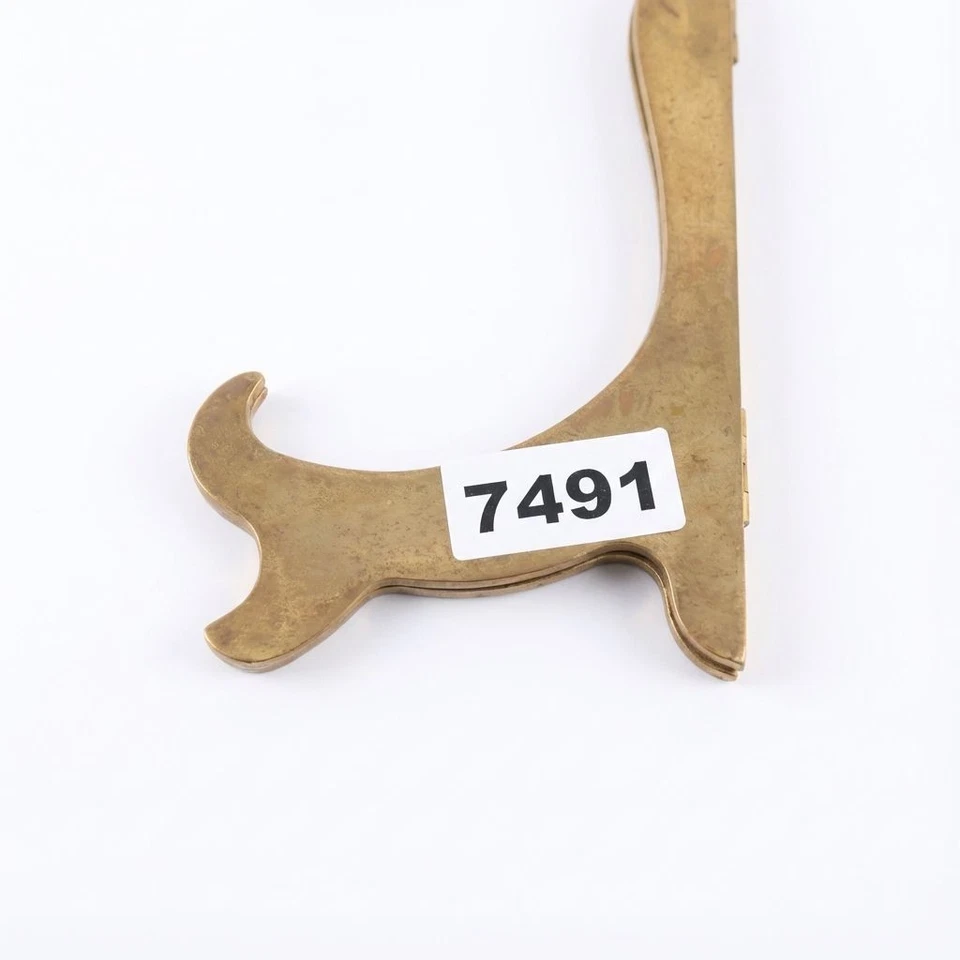 Caballete plegable de latón vintage soporte de exhibición plegable decorativo Foto 2 de 4