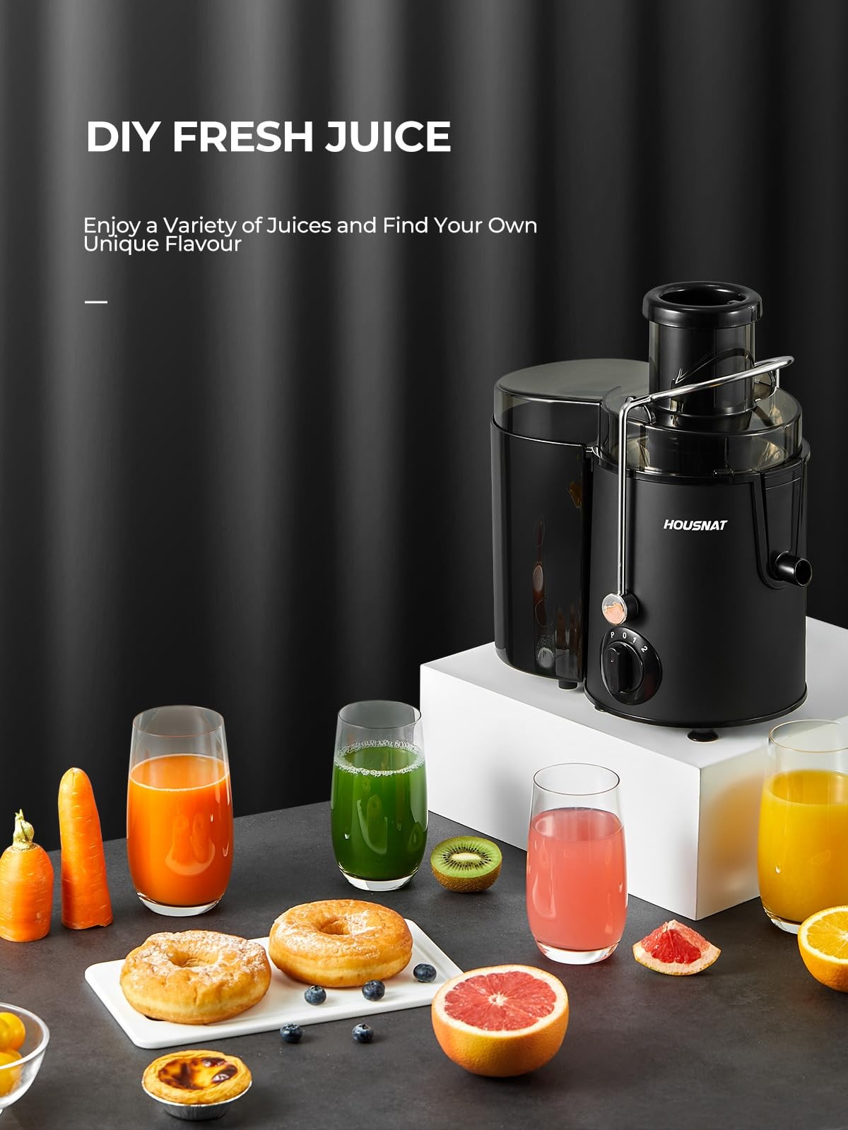 Juicer Machines Whole Fruit and Vegetables with 3-Speed Setting Upgraded Version