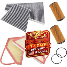 Engine Cabin 2pcs Oil Filter Kit For 2006-2010 Bentley Continental 6.0l 07c11556