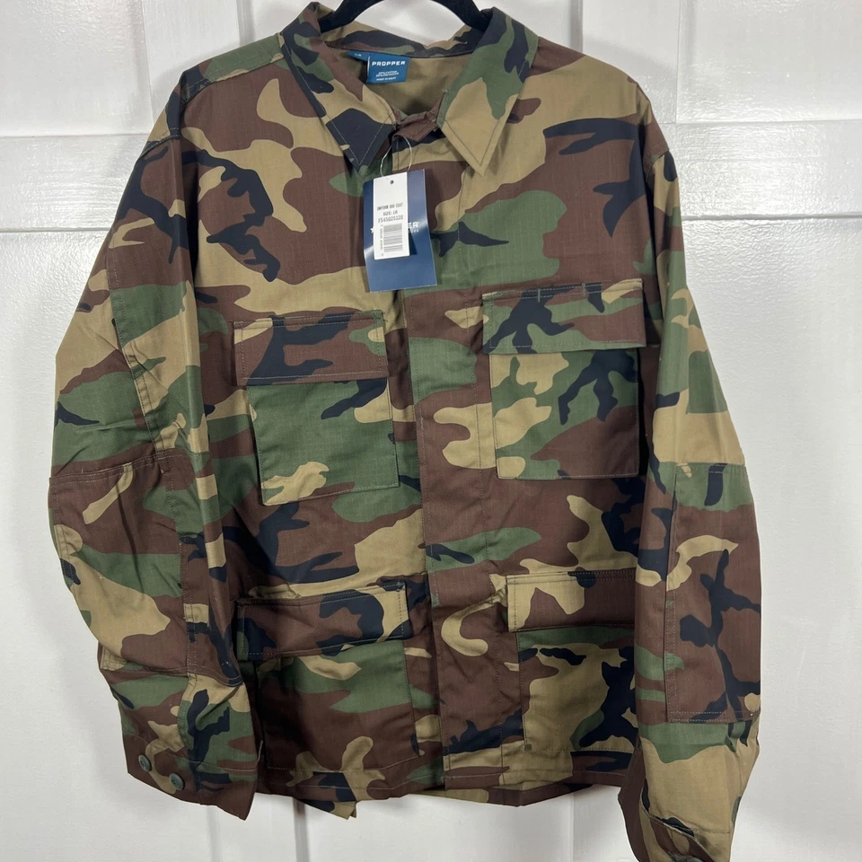 Propper Men's Woodland Camo Uniform BDU Coat Jacket LR - Image 2 of 4