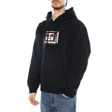 Obey TV Fleece Black - Felpa con Cappuccio Uomo Nera Uomo OBEY