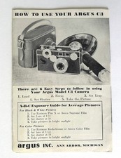 Argus C3 Instruction Manual - How To Use Guide with Photos