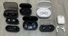 Mixed Lot Untested Earbuds & Charging Cases Bose Apple JLab XNV Letscom Dudios