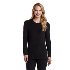 Cuddl Duds Fleecewear With Stretch Long Sleeve Crew Neck Shirt CD8428665