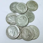 ROOSEVELT SILVER DIMES, LOT OF 10, 90% SILVER FREE SHIPPING #8795
