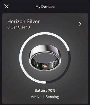 Oura Ring Gen 3 Silver Size 10 Used