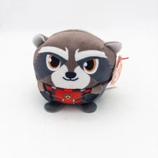 TY Puffies (Beanie Balls) Plush - ROCKET RACCOON [Marvel](3 inch) - MWMTs