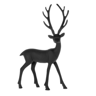 Deko Rentier Weihnachtsdeko Tischdeko Wohnzimmer Schwarz Hirsch Reh H44cm