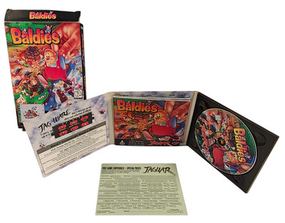 Atari Jaguar CD Baldies Spiel OVP komplett mit Handbuch & Controller Overlay sehr guter Zustand