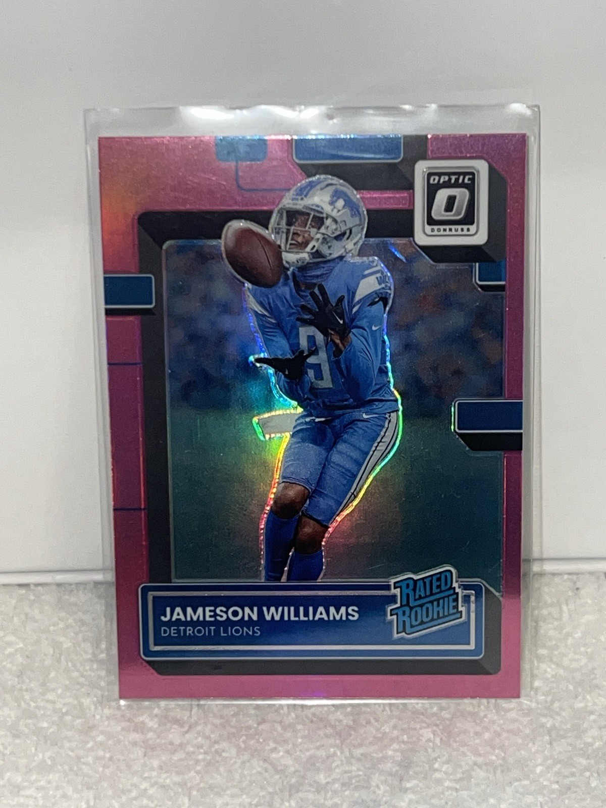 2022 Panini Donruss Optic - Rated Rookie Jameson Williams #208 Pink Prizm (RC)