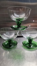 Set of 3 Cocktail/ Sherbet Glasses French Mid-century Retro Vintage