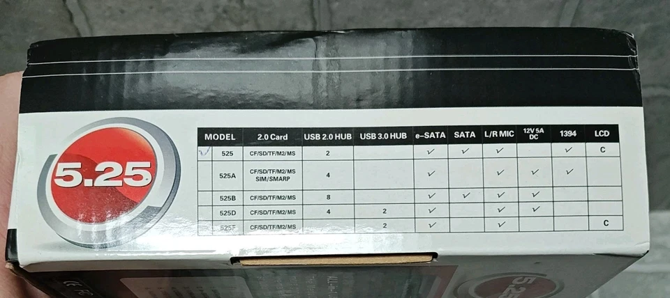 5,25" PC Front Panel Armaturenbrett Medien USB 3.0 Hub Audio Esata SATA CF READER LCD - Bild 2 von 4