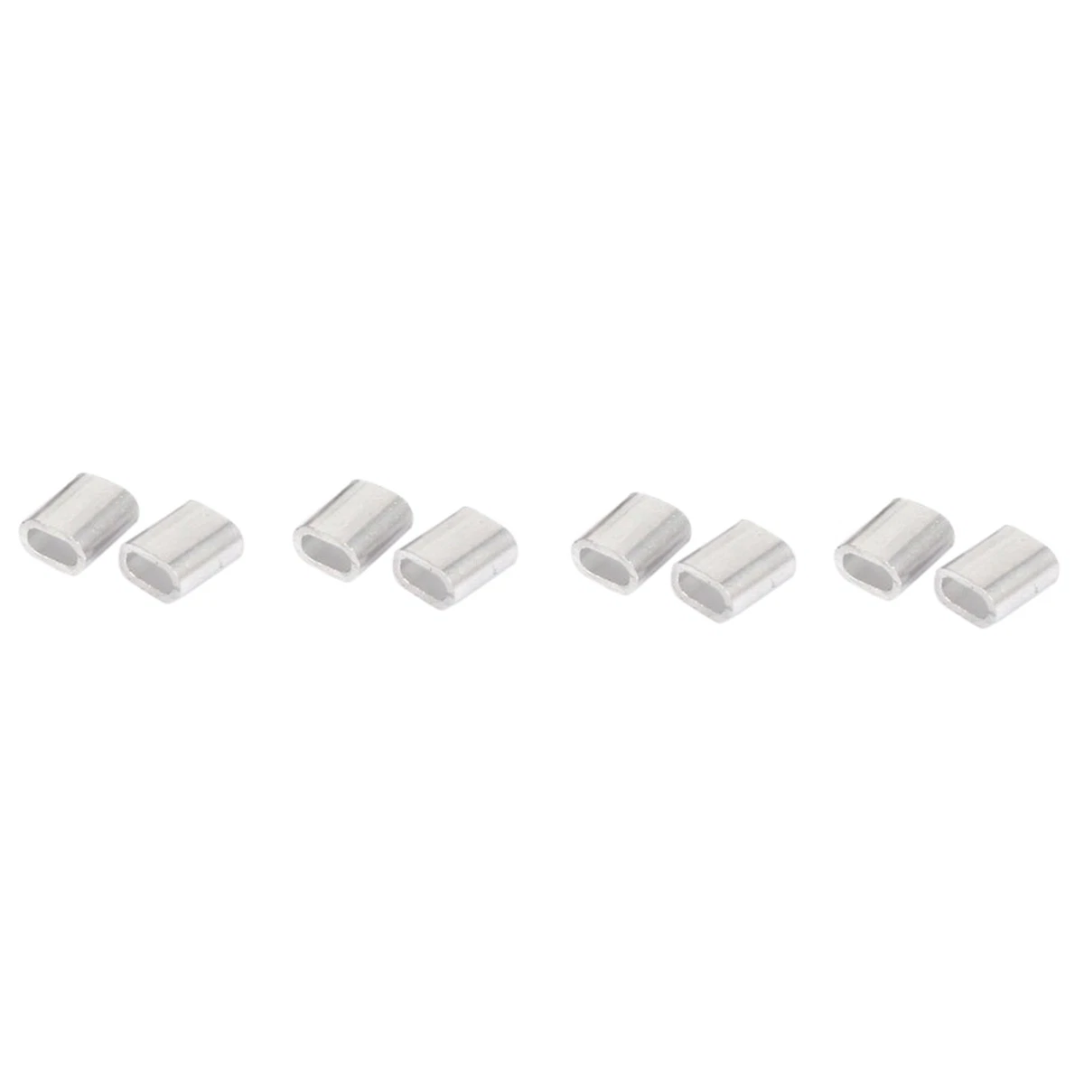 100Pcs 2.5mm Wire Rope Sleeves Clip Cable Crimps & 120 Pcs Crimping Loop5073