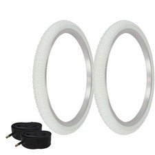 1PAIR PRO BMX Bicycle Bike Tires  Tubes 20" x 1.75" WHITE COMP3 P-104A