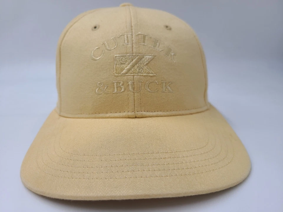 Vintage Cutter & Buck Strapback Adjustable Hat Cap Golf Apparel Men Women Yellow - Image 2 of 4
