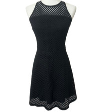 Mossimo eyelit mini lined sleeveless women’s shift black dress size XS