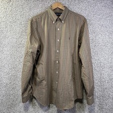 Ralph Lauren Shirt Mens Large Multicolor Plaid Long Sleeve Button Down Pony Logo