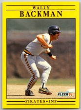⚾ 1991 Fleer #29 Wally Backman Pittsburgh Pirates