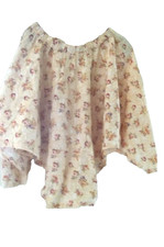 Rock Damen Gr. 42/ 44 Zipfel Rock  gelb Rosen Gummizug  Maße beachten